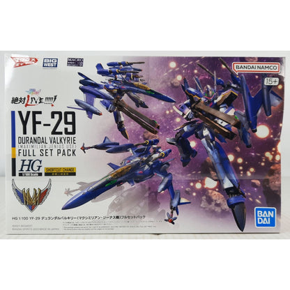 Bandai Yf-29 Durandal Valkyrie Maximilian Jenius Full Set Macross HG DISTRESSED BOX