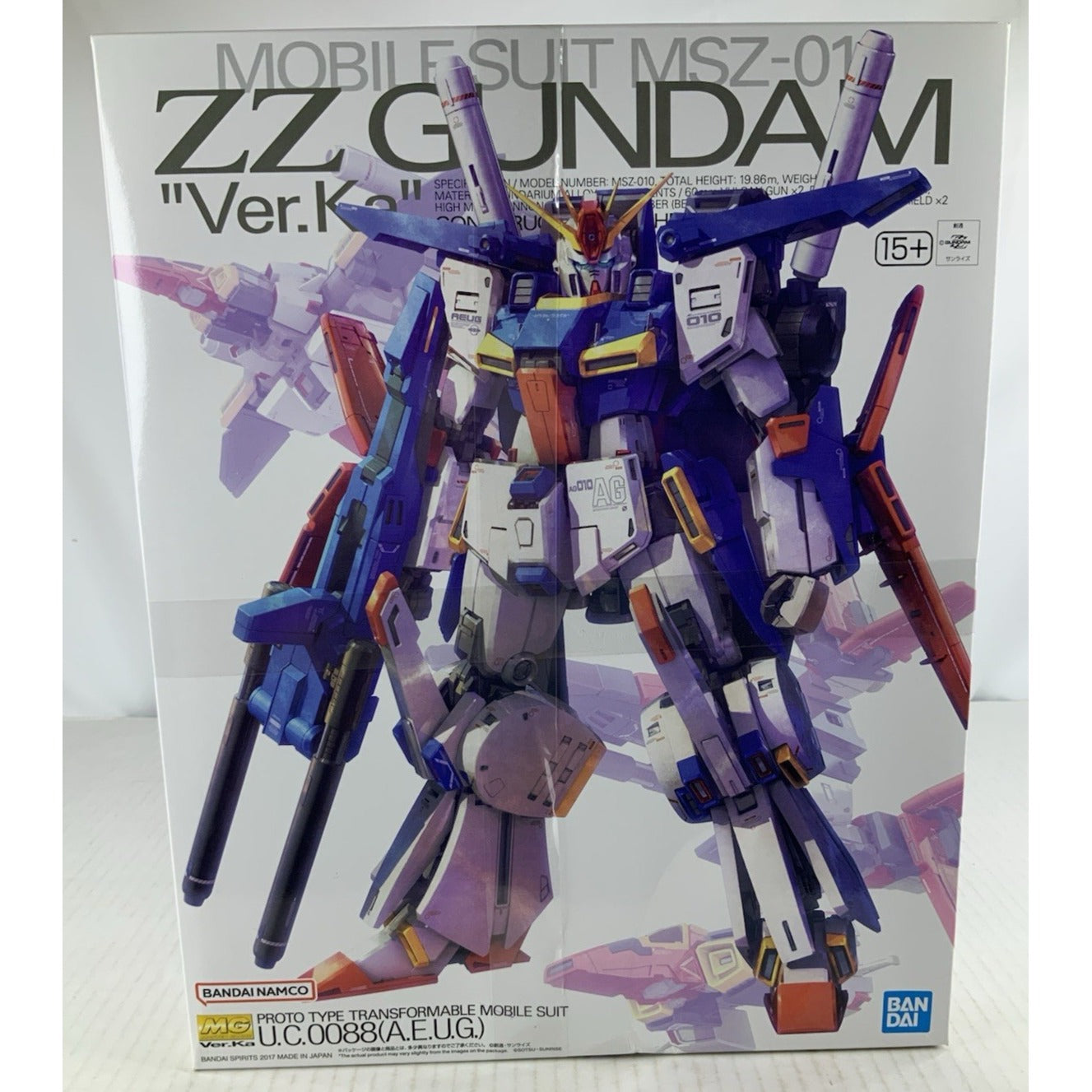 BANDAI MG ZZ Gundam Ver.Ka MSZ-010 1:100 model kit DISTRESSED BOX