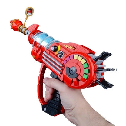 Moc Cosmic Scifi Comic Con RayGun Buiding Block Set 1210pcs Red Retro