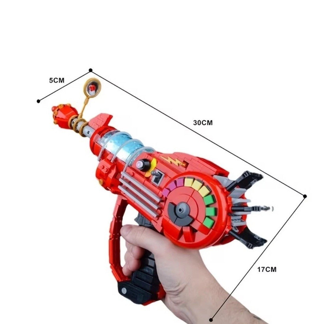 Moc Cosmic Scifi Comic Con RayGun Buiding Block Set 1210pcs Red Retro