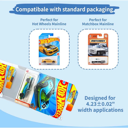 3Pc Display Case Compatible with Hot Wheels Match Box Carded Cars Wall Mount