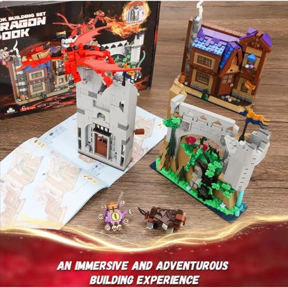 MOC Dungeons Dragons DND Building Block Set Compatible Open Book End Boxed