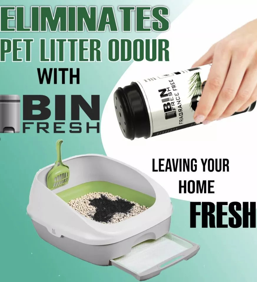 BINFRESH Activated Carbon Coconut Disposal Garbage Pet Safe Deodorizer