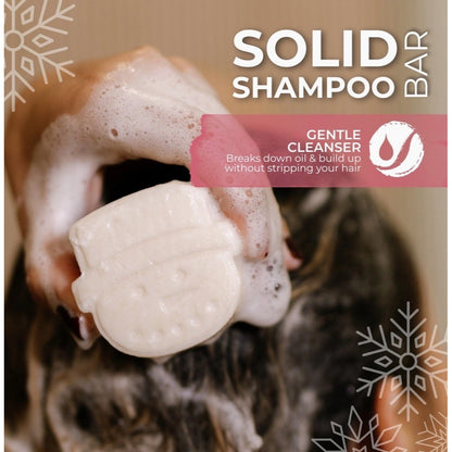 Viori Snowman Bundle Winter Berry Solid Shampoo Conditioner Body Butter Set