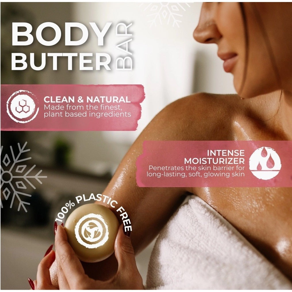 Viori Snowman Bundle Winter Berry Solid Shampoo Conditioner Body Butter Set