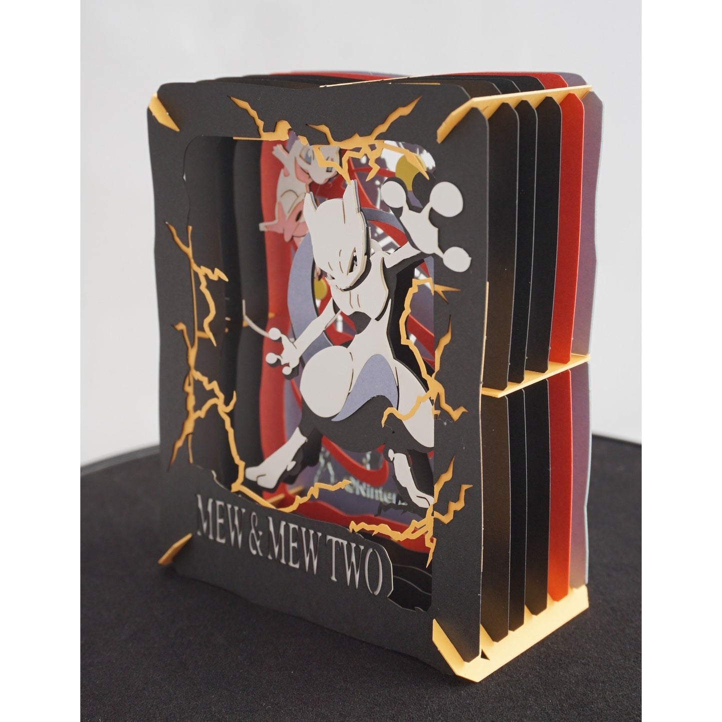 Ensky Pokemon Paper Theater Mew & Mewtwo Pocket Monsters card stock 3-d PK-005