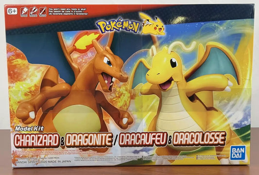 Bandai Pokemon Charizard & Dragonite Model Kit Figure Set DISTRESSED BOX