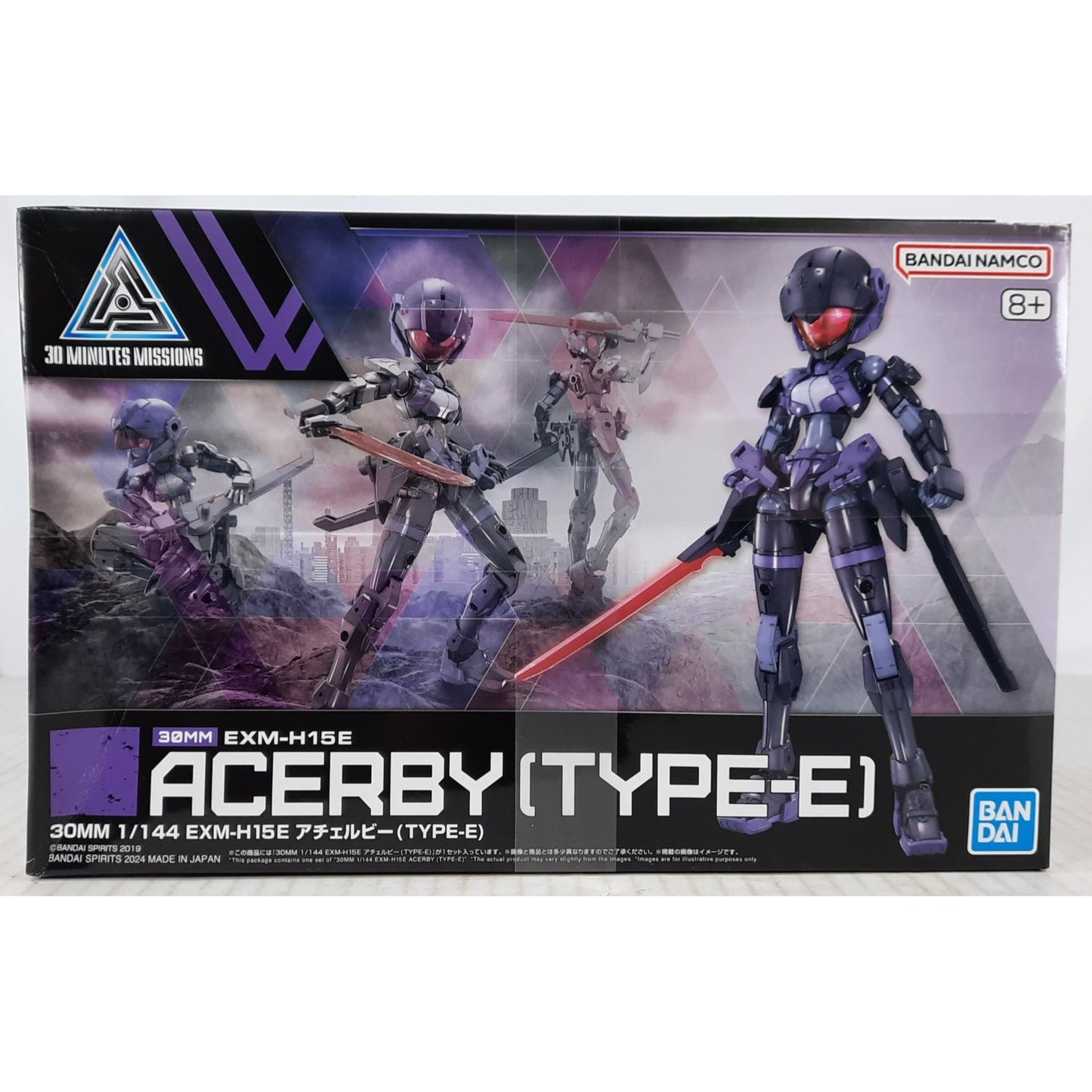 BANDAI 30MM EXM-H15E Acerby Type-E 66 1:144 model kit DISTRESSED BOX