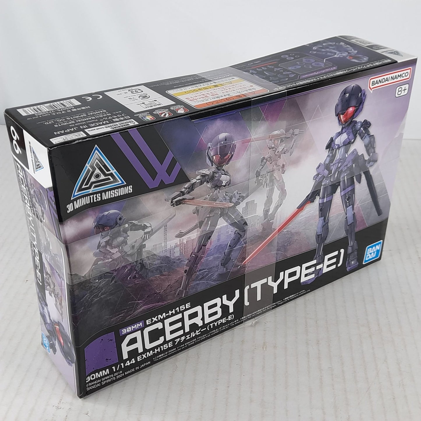 BANDAI 30MM EXM-H15E Acerby Type-E 66 1:144 model kit DISTRESSED BOX