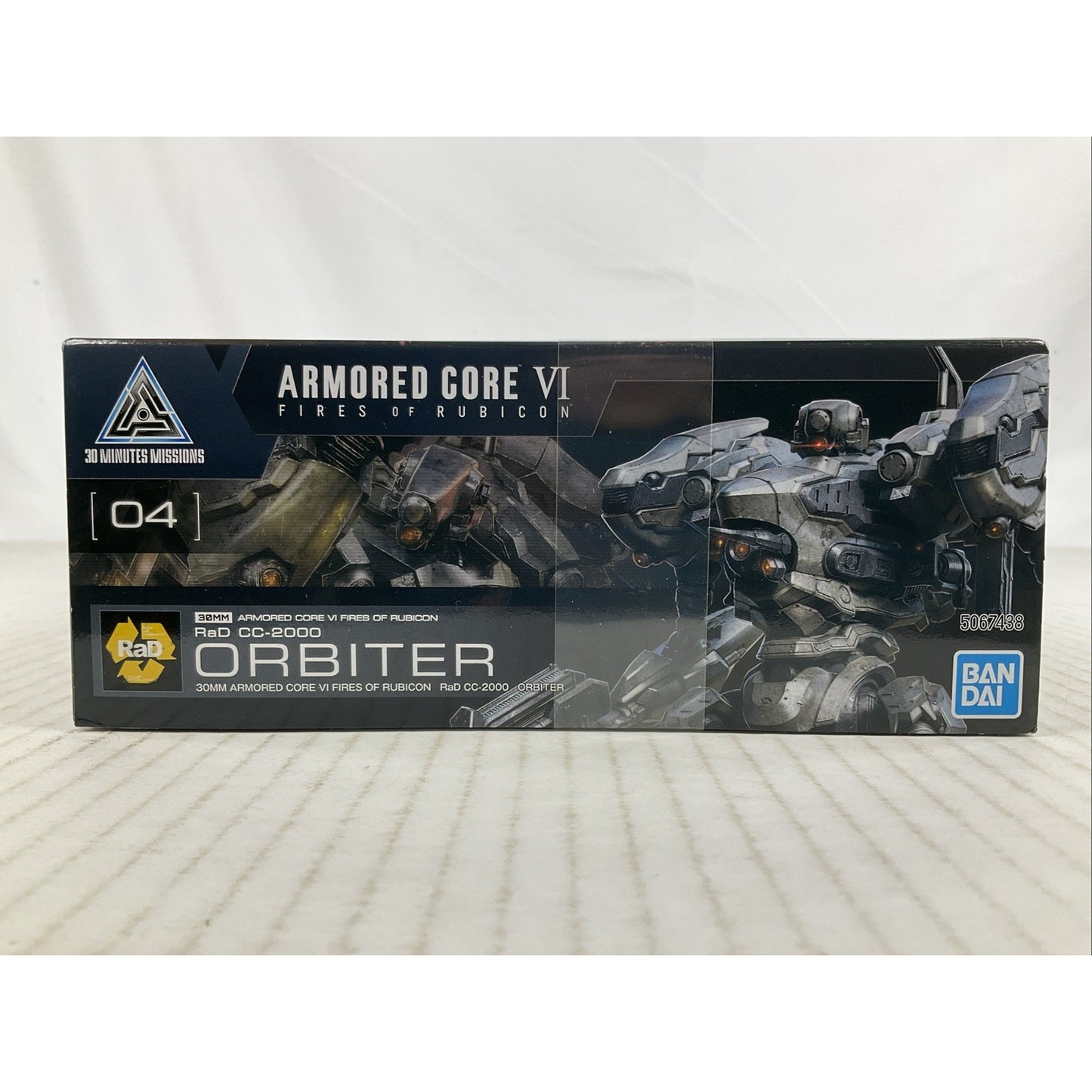 BANDAI 30MM RaD CC-2000 Orbiter Armored Core VI Rubicon model kit DISTRESSED BOX