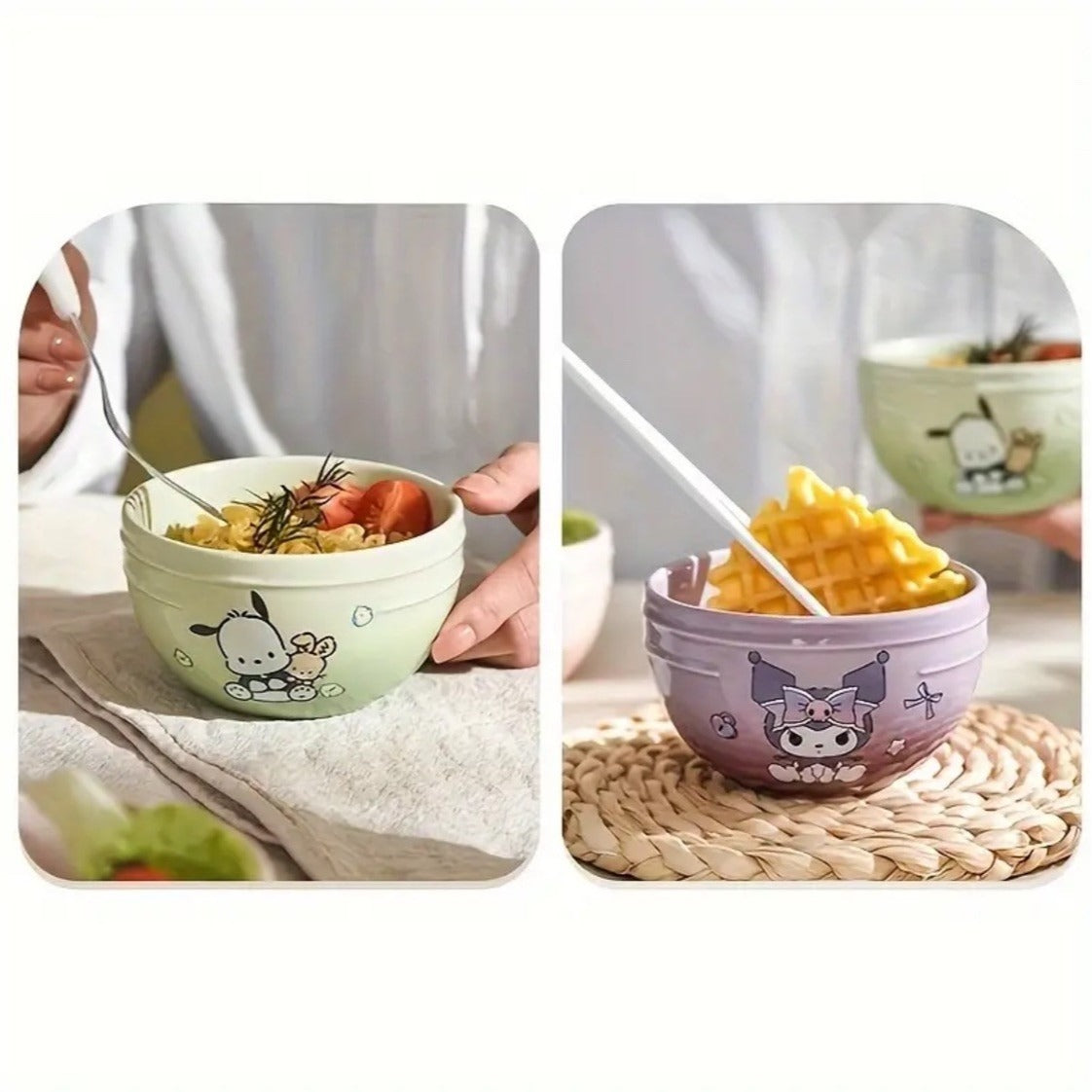 New Sanrio Hello Kitty 4 Bowl Gift Set Cinnamoroll Kuromi Pochaco