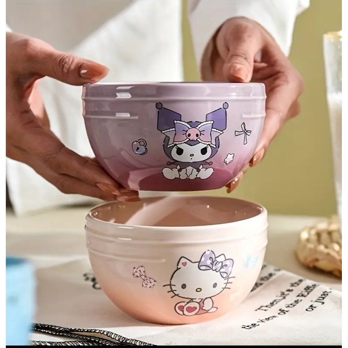 New Sanrio Hello Kitty 4 Bowl Gift Set Cinnamoroll Kuromi Pochaco