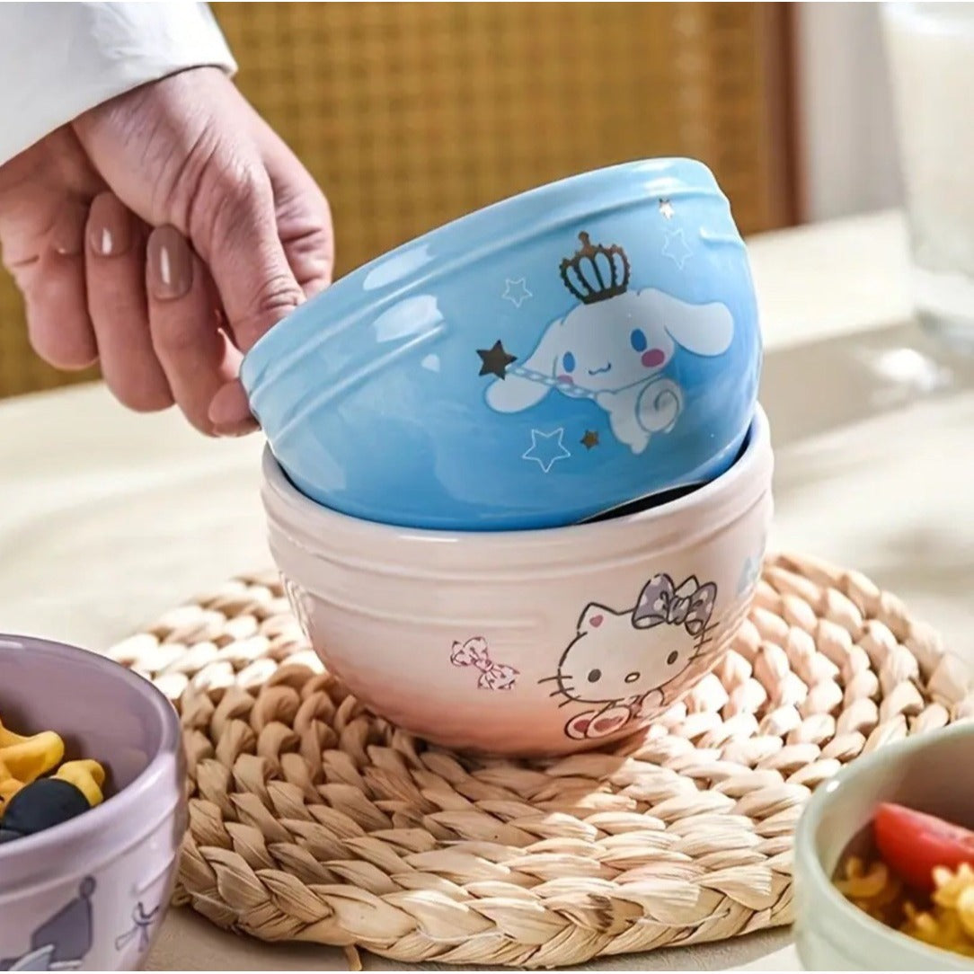 New Sanrio Hello Kitty 4 Bowl Gift Set Cinnamoroll Kuromi Pochaco