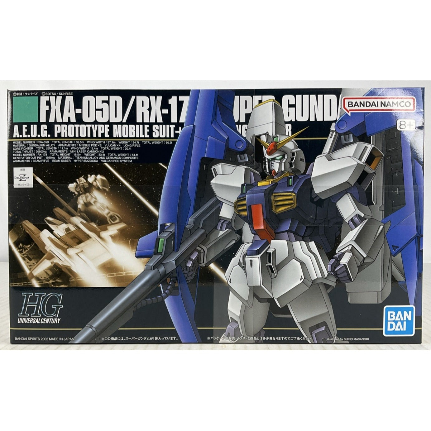 BANDAI HG FXA-05D/RX-178 Super Gundam Z 035 HGUC 1:144 model kit DISTRESSED BOX