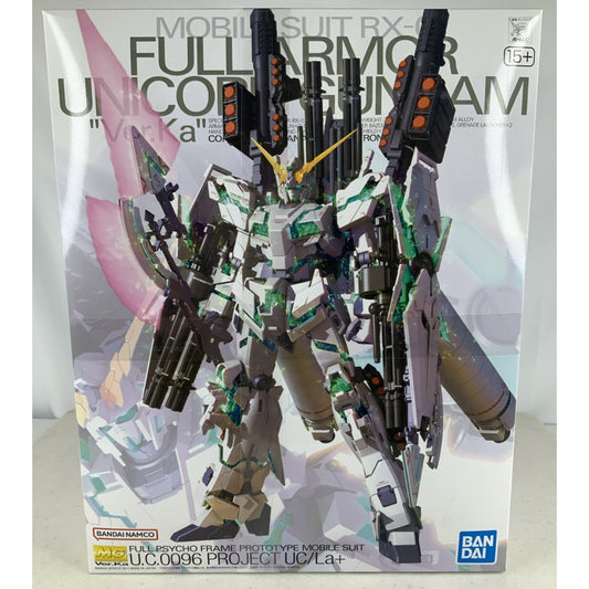BANDAI MG Full Armor Unicorn Gundam RX-0 Ver Ka 1:100 model kit DISTRESSED BOX