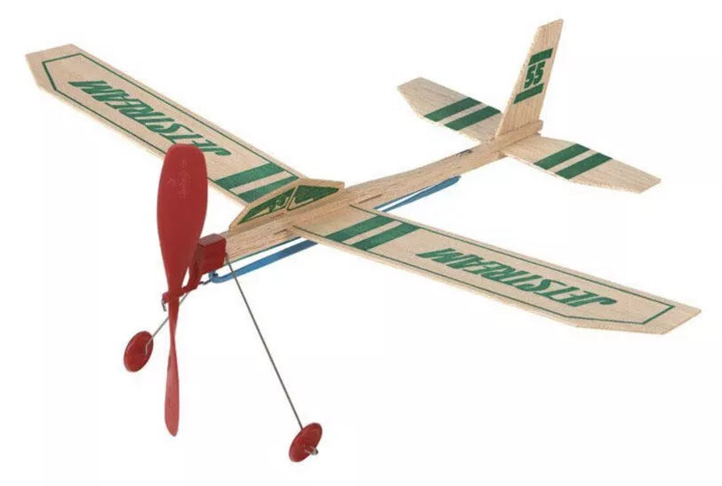 Guillows Toy wood Plane Kit Lot set 4 rubber powered airplanes & gliders jetfire