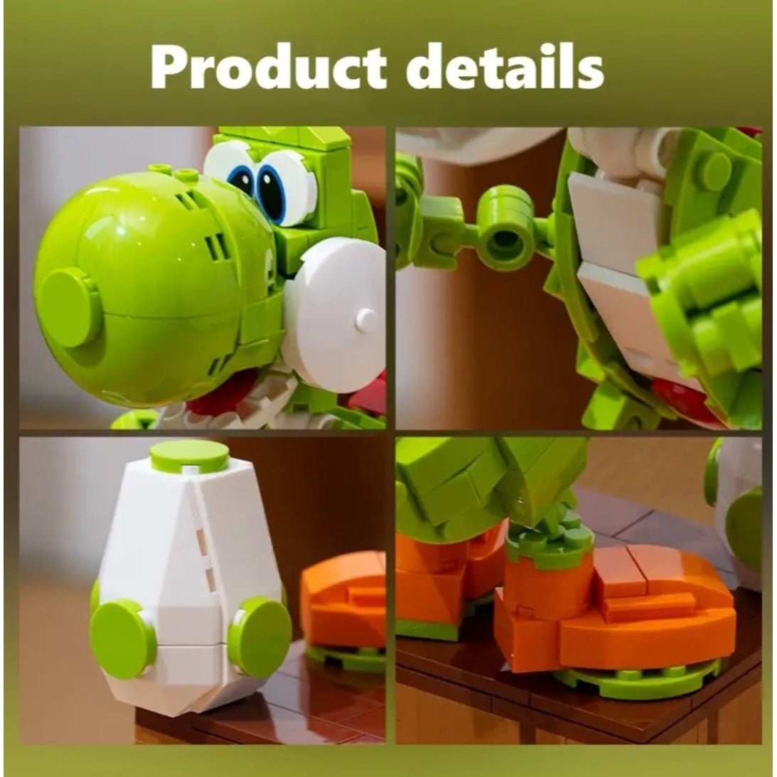New Probrixx Video Game Dinosaur Yoshi Building Block Bricks Compatible MOC Set
