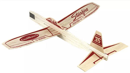 Guillows Toy wood Plane Kit Lot set 4 rubber powered airplanes & gliders jetfire