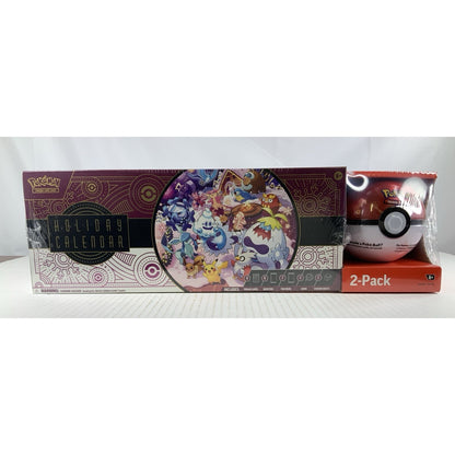 Pokemon TCG 2025 Holiday Calendar Pokeball Bundle Costco Exclusive White/Red