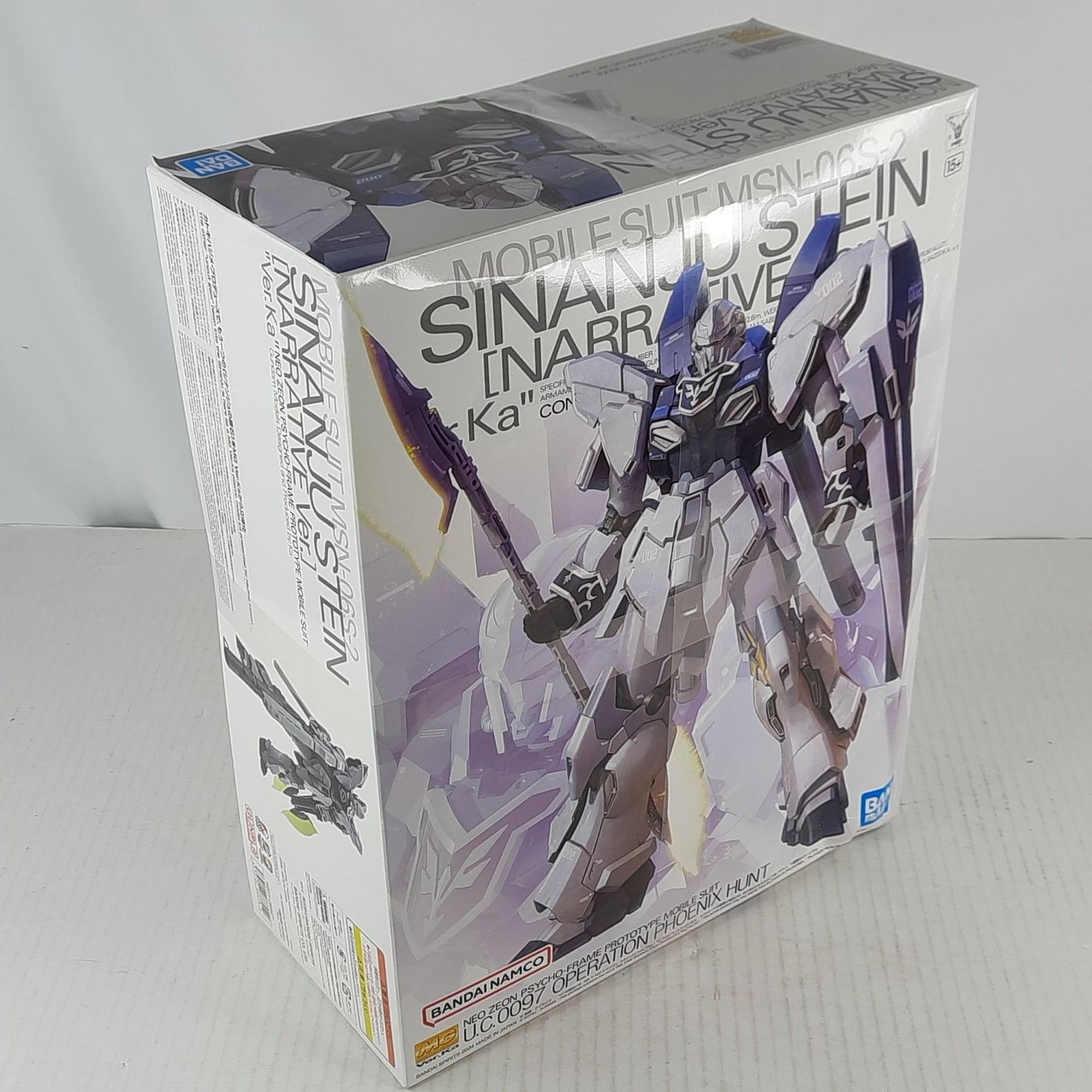 BANDAI Sinanju Stein Narrative MG Ver. Ka MSN-06S-2 Gundam 1/100 OPEN BOX