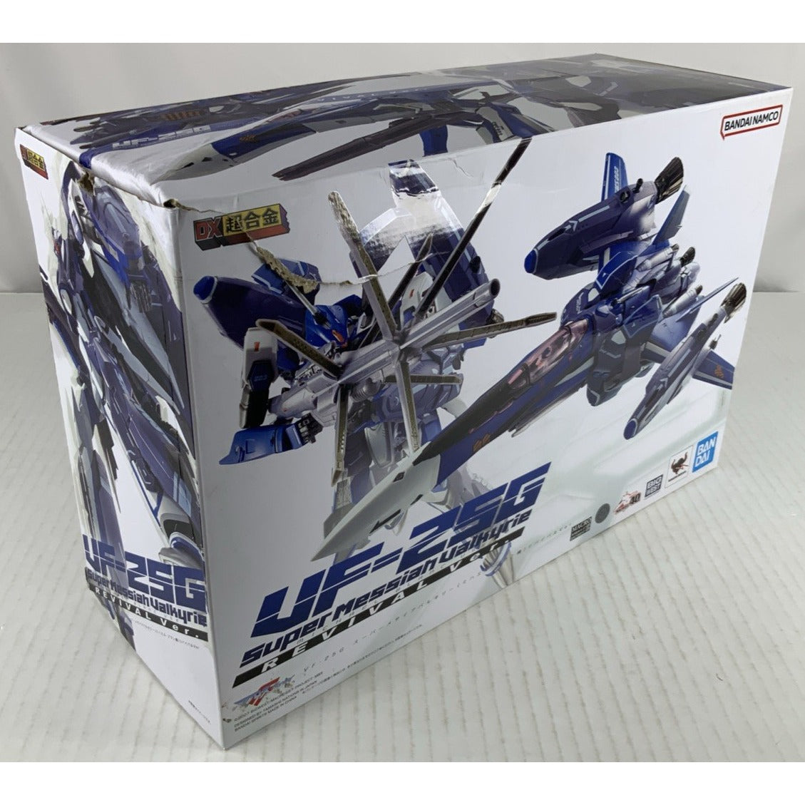 BANDAI DX Chogokin VF-25G SUPER MESSIAH VALKYRIE REVIVAL figure DISTRESSED BOX