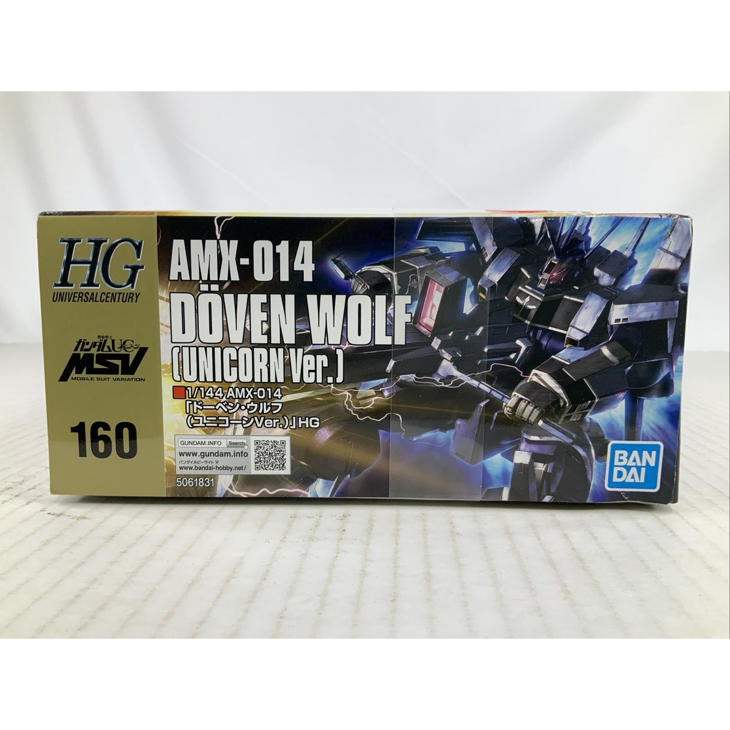 BANDAI HG Doven Wolf Unicorn Ver AMX-014 HGUC 160 1:144 model kit DISTRESSED BOX