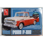 AMT '60 Ford F-100 Pickup truck w trailer 1960 1:25 model kit DISTRESSED BOX