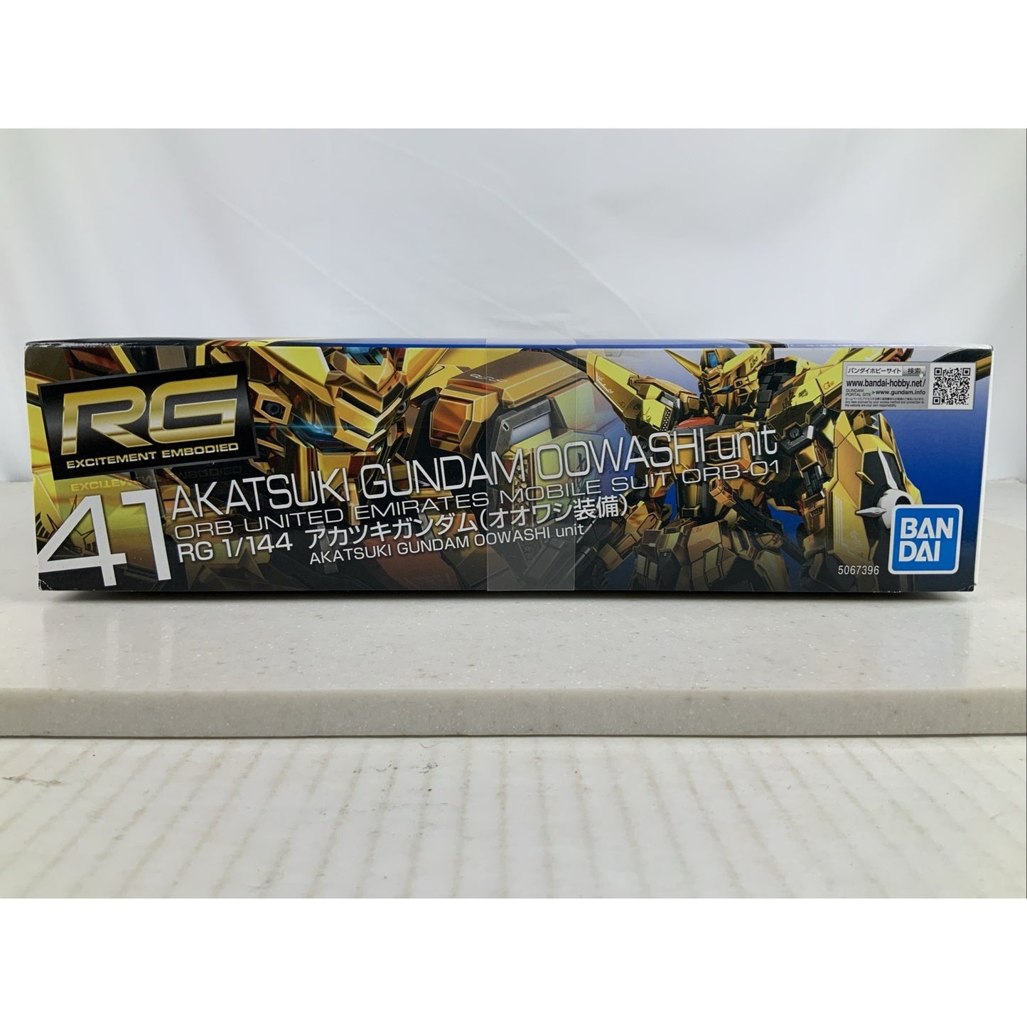 BANDAI RG Akatsuki Gundam Oowashi unit ORB-01 1:144 model kit DISTRESSED BOX