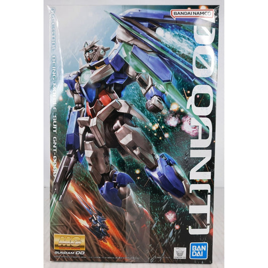 BANDAI MG 00 Qan[T] Gundam GNT-0000 celestial 1:100 model kit DISTRESSED BOX