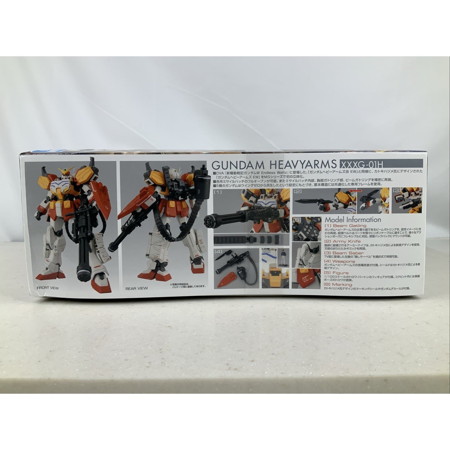 BANDAI MG Gundam Heavyarms EW XXXG-01H 1:100 model kit DISTRESSED BOX