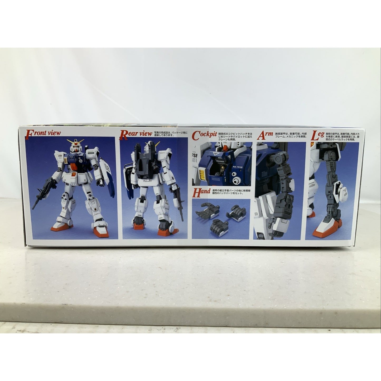 BANDAI MG RX-79 G Gundam Ground Type model kit DISTRESSED BOX