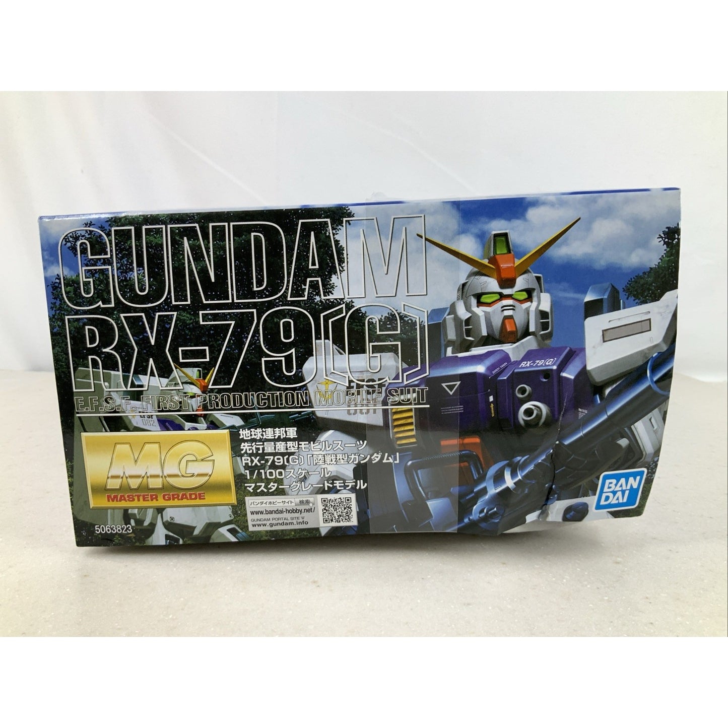 BANDAI MG RX-79 G Gundam Ground Type model kit DISTRESSED BOX