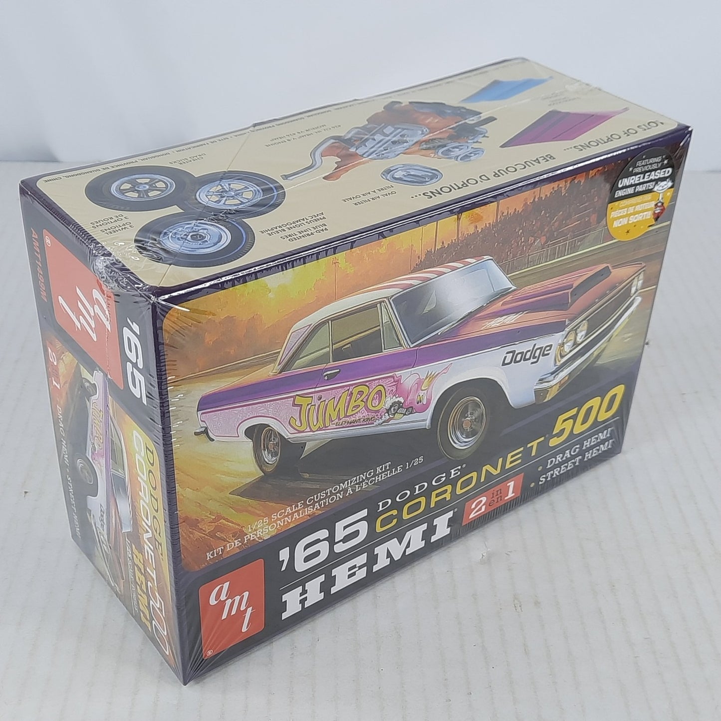 AMT 65 Dodge Coronet 500 Hardtop HEMI drag street 2 in 1 1965 1:25 model kit