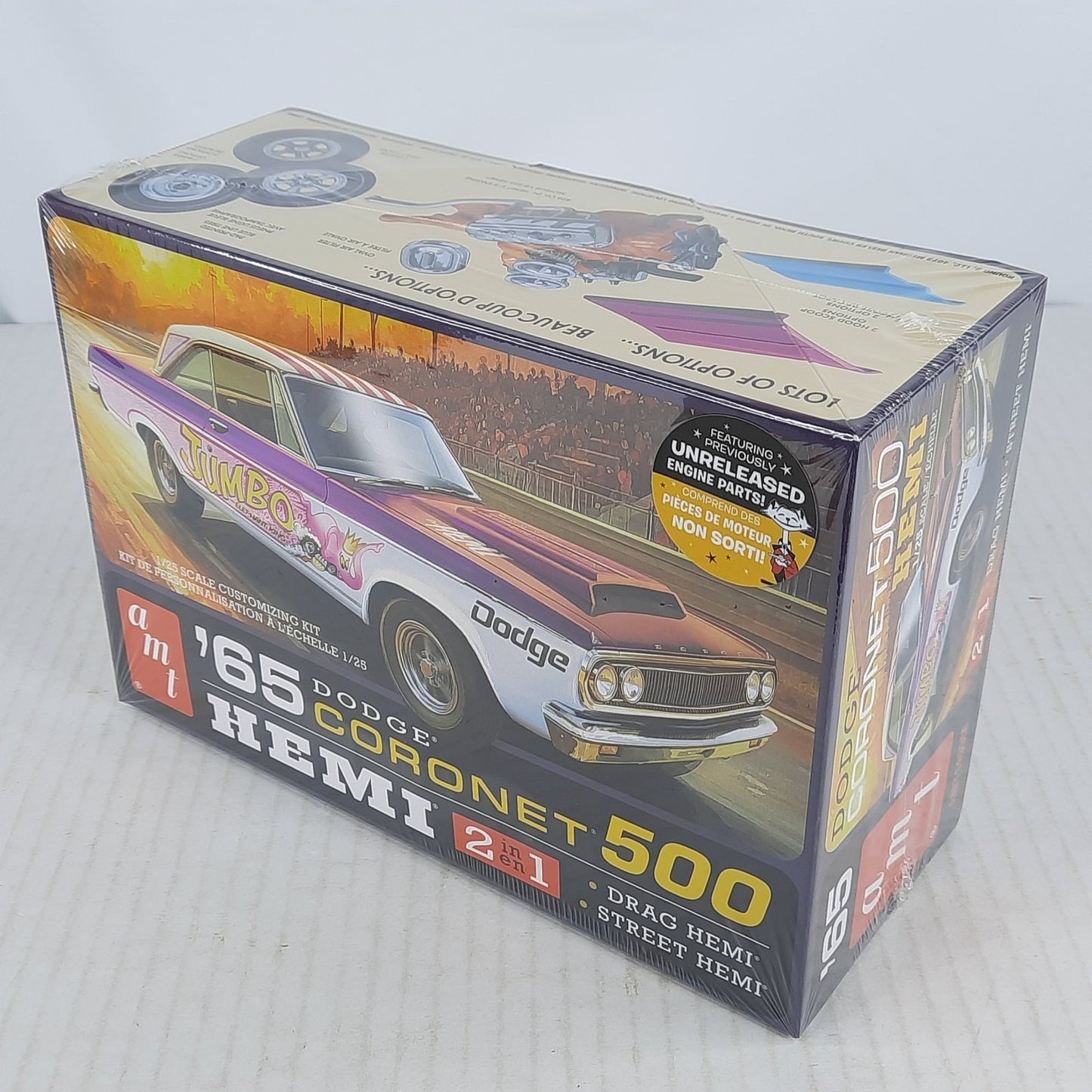 AMT 65 Dodge Coronet 500 Hardtop HEMI drag street 2 in 1 1965 1:25 model kit