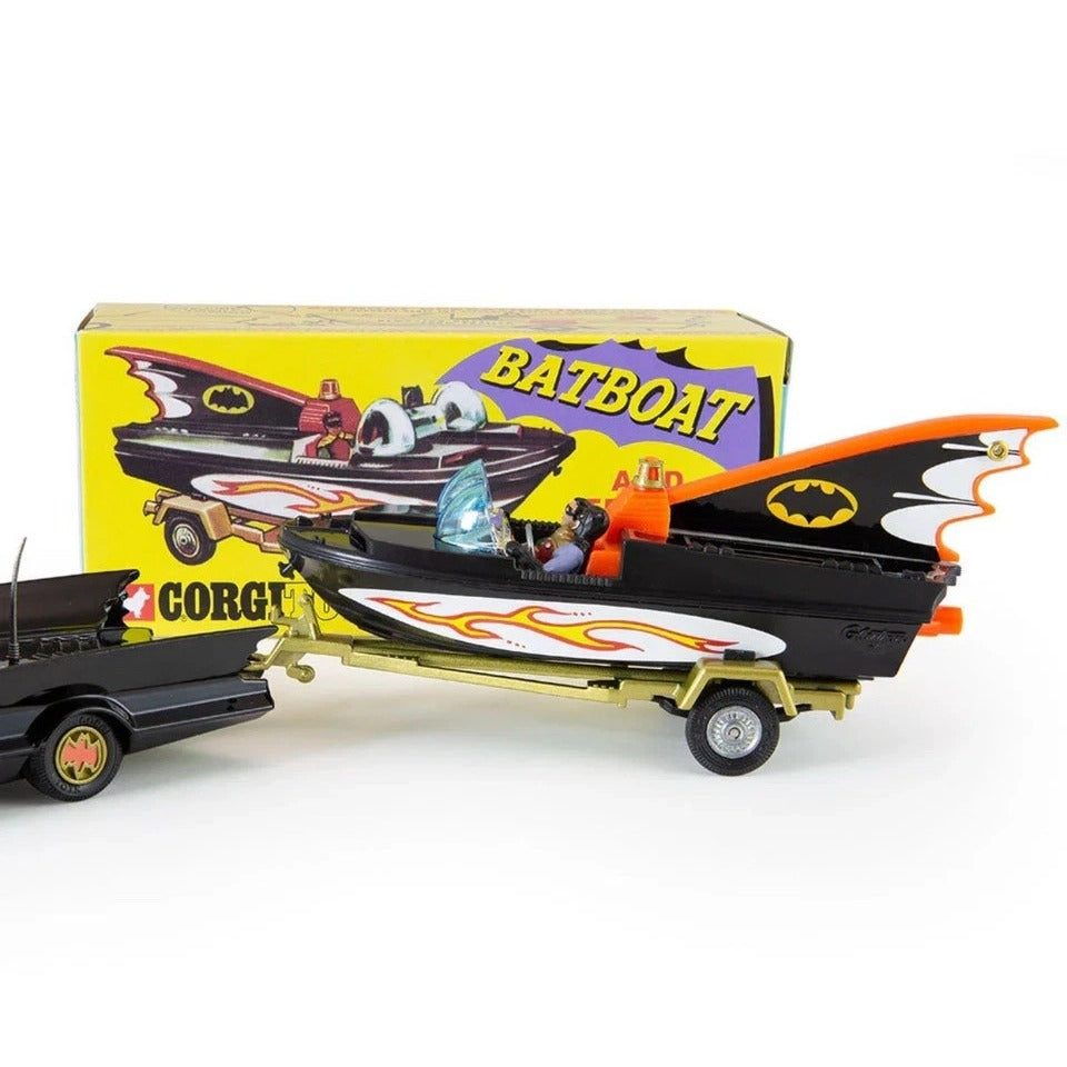 USA SHIP Corgi Batman Batboat 107 & trailer toy 2025 Reissue for Batmobile NEW