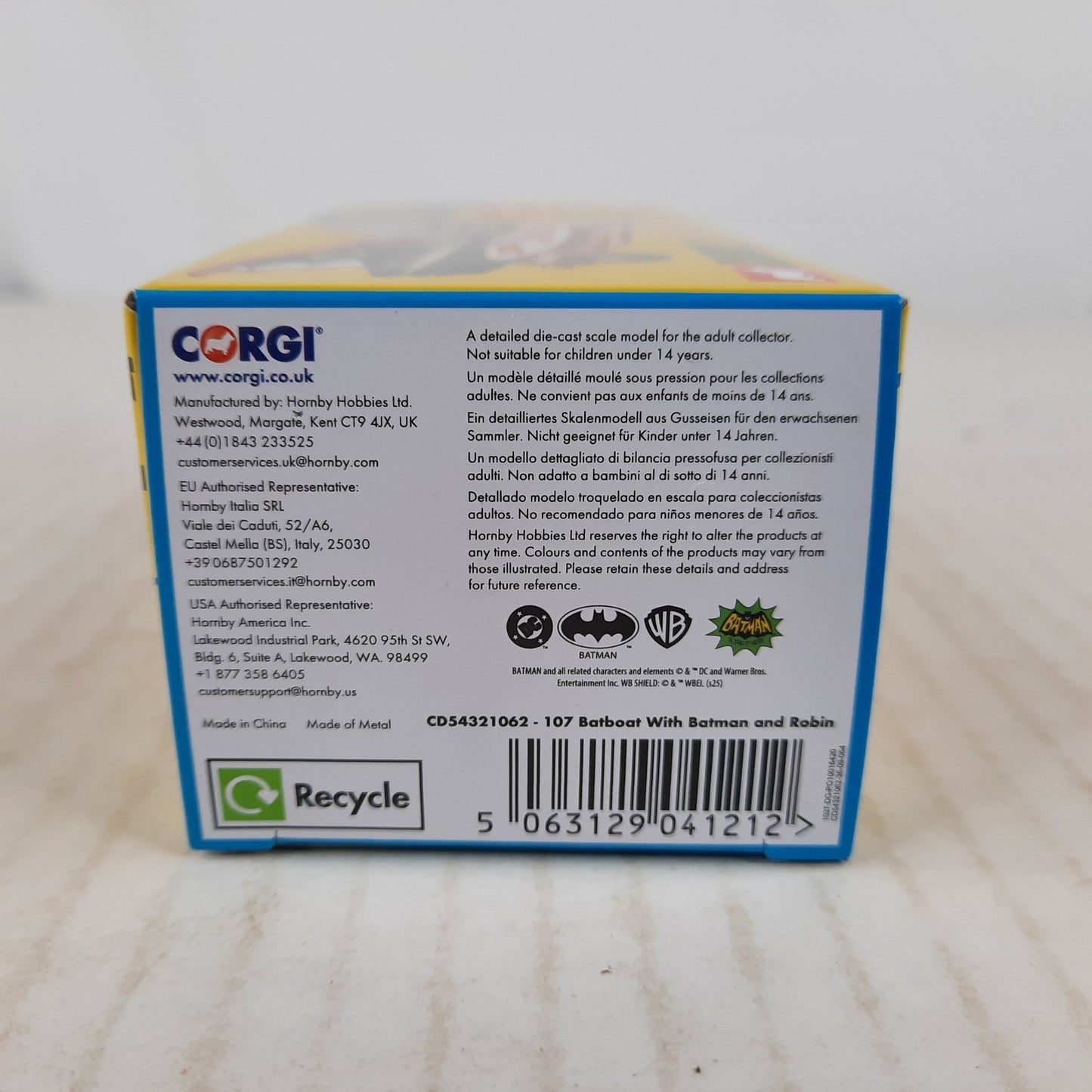 USA SHIP Corgi Batman Batboat 107 & trailer toy 2025 Reissue for Batmobile NEW