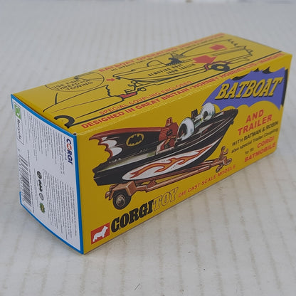 USA SHIP Corgi Batman Batboat 107 & trailer toy 2025 Reissue for Batmobile NEW
