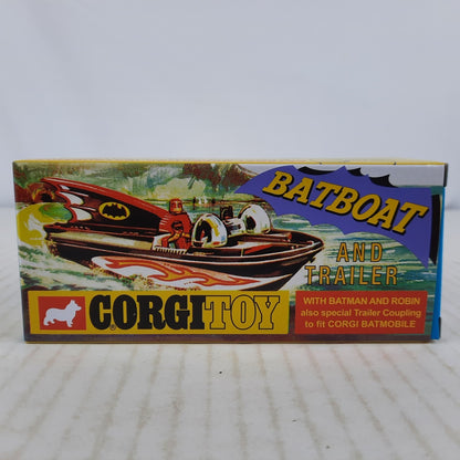 USA SHIP Corgi Batman Batboat 107 & trailer toy 2025 Reissue for Batmobile NEW