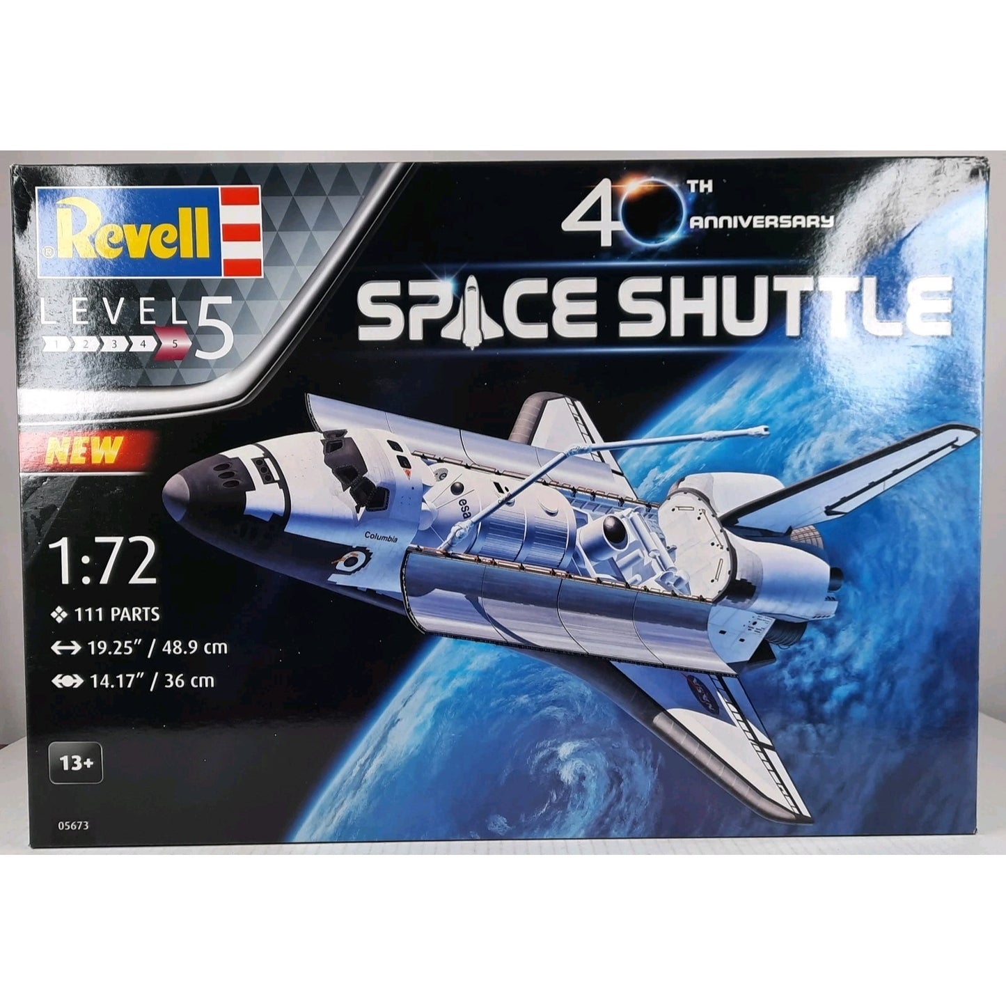 REVELL SPACE SHUTTLE 40th ANNIVERSARY MODEL KIT 1:72 SCALE 5673 NEW OPEN BOX
