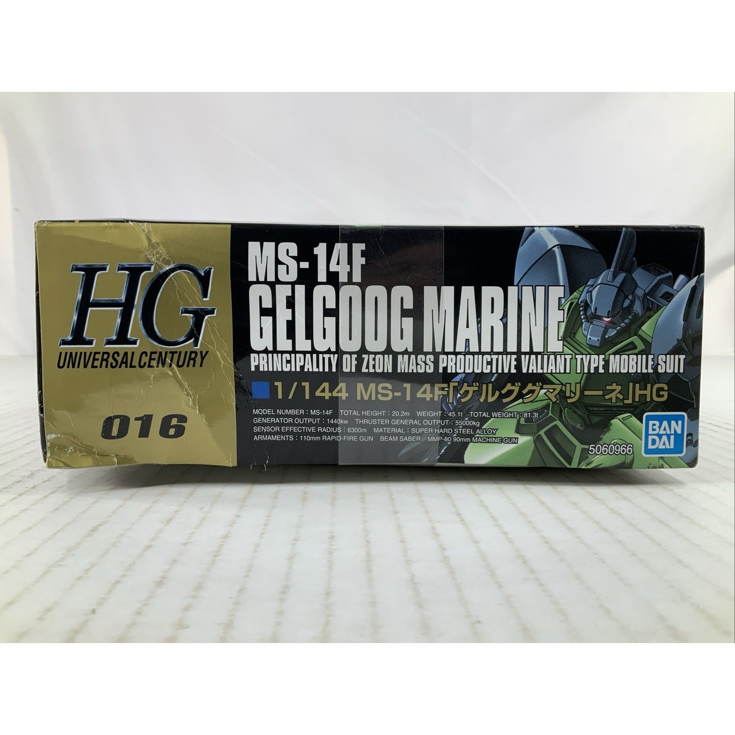 BANDAI HG MS-14F Gelgoog Marine Gundam 016 0083 1:144 model kit DISTRESSED BOX