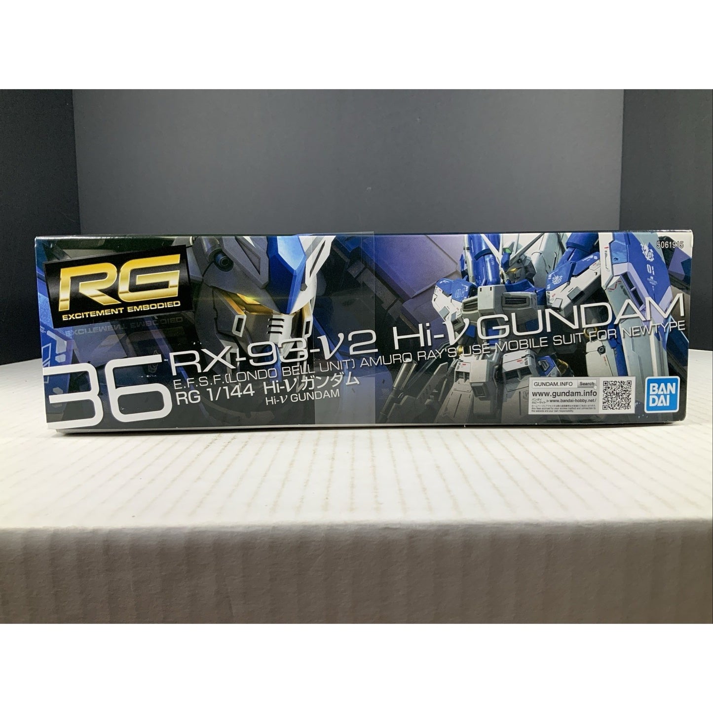 BANDAI RG RX-93-V2 Hi-V Gundam Amuro Ray use 36 1:144 model kit DAMAGED BOX