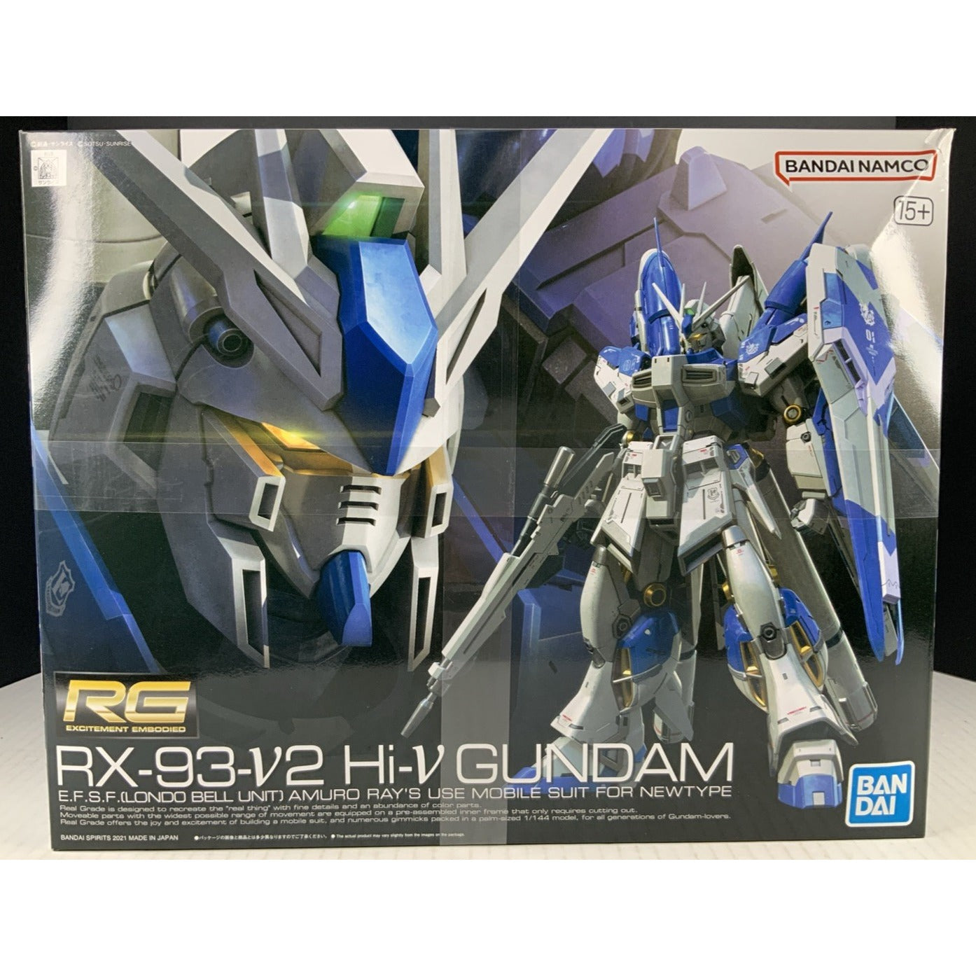 BANDAI RG RX-93-V2 Hi-V Gundam Amuro Ray use 36 1:144 model kit DAMAGED BOX