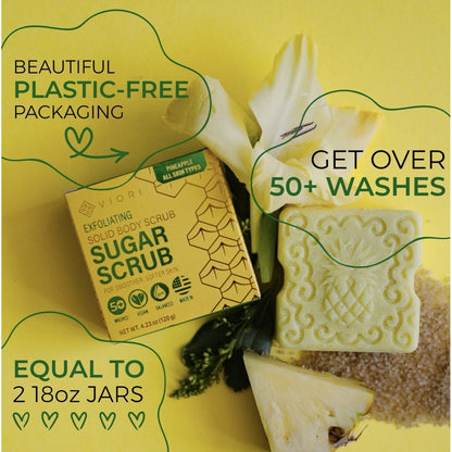 Viori Exfoliating Sugar Pineapple Limited Edition Bath Solid Bar