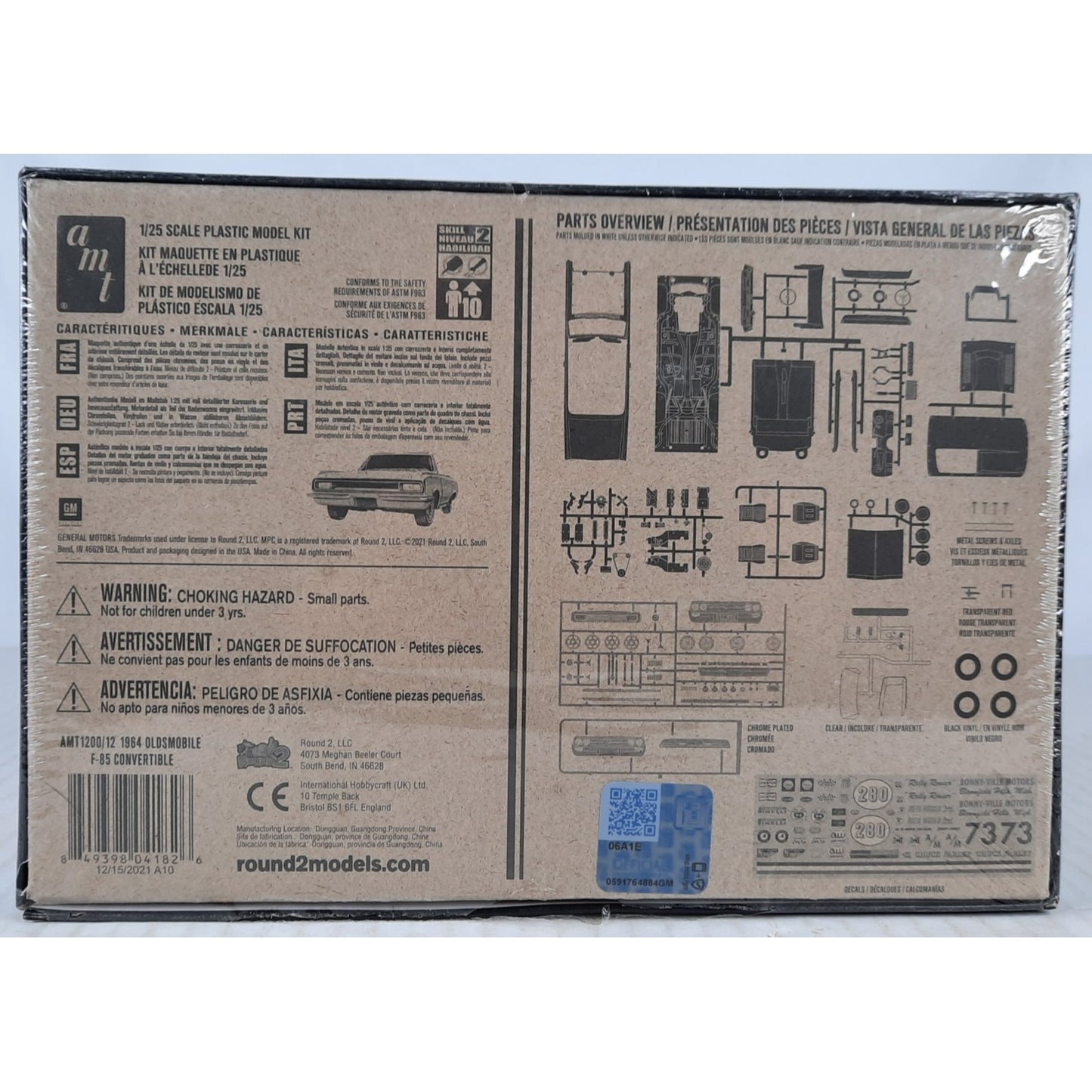 AMT 1964 Olds Cutlass F-85 Convertible customizing 64 model kit DISTRESSED BOX