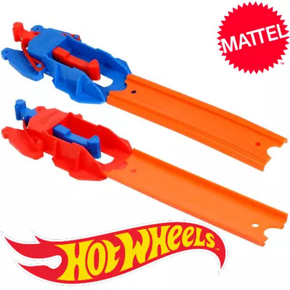 HOT WHEELS Track Launcher lot 2 w/ connector & small straight orange track set