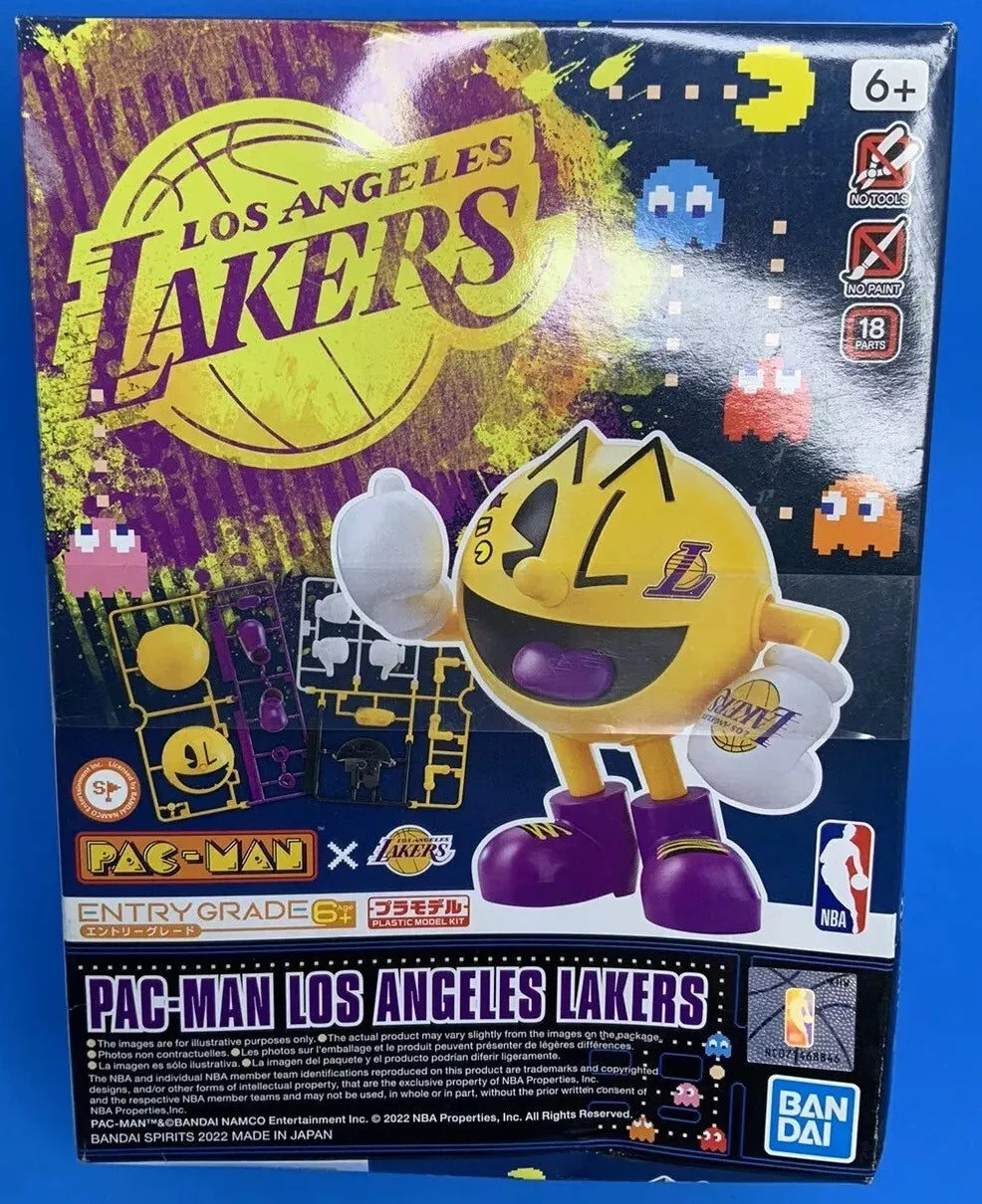 Bandai Pac-Man LA Lakers video game figure Los Angeles NBA Model Kit DISTRESSED BOX