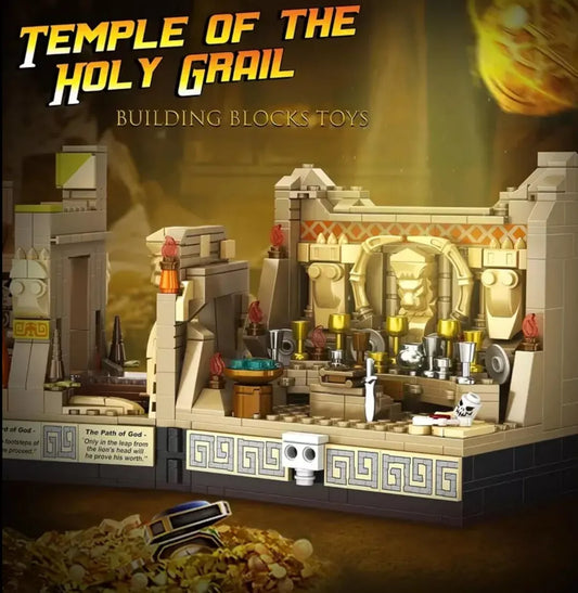 Temple Of The Holy Grail Adventure Building Block Set 5 Minifigs TOCMOC LEGO compatible