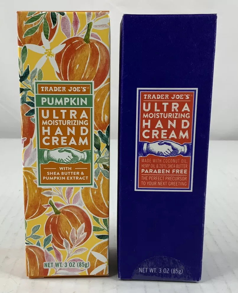 Trader Joe’s Ultra Moisturizing Hand Cream Original 3 oz + Pumpkin 3 oz