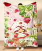 Strawberry Shortcake Harvest Fleece Blanket 71”x 79” Large Throw Movie Night