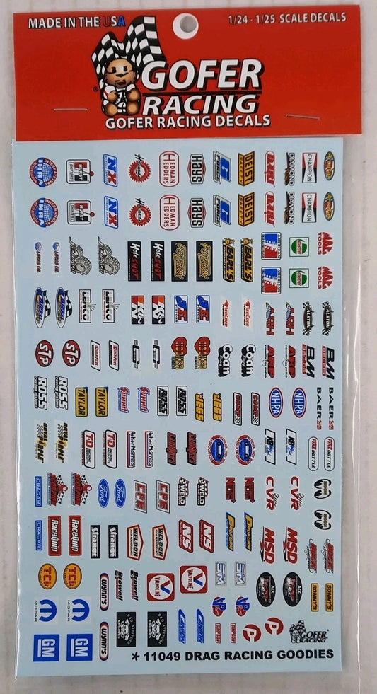 GOFER RACING DECALS Drag Racing goodies SHEET 1:24 1:25 CAR MODEL 11049